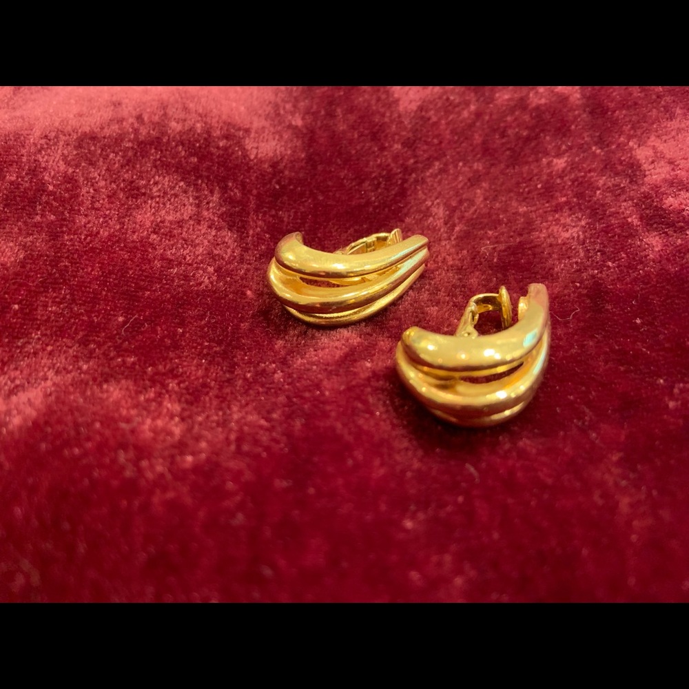 3/$15 Vintage Gold Colored Earrings - heavy